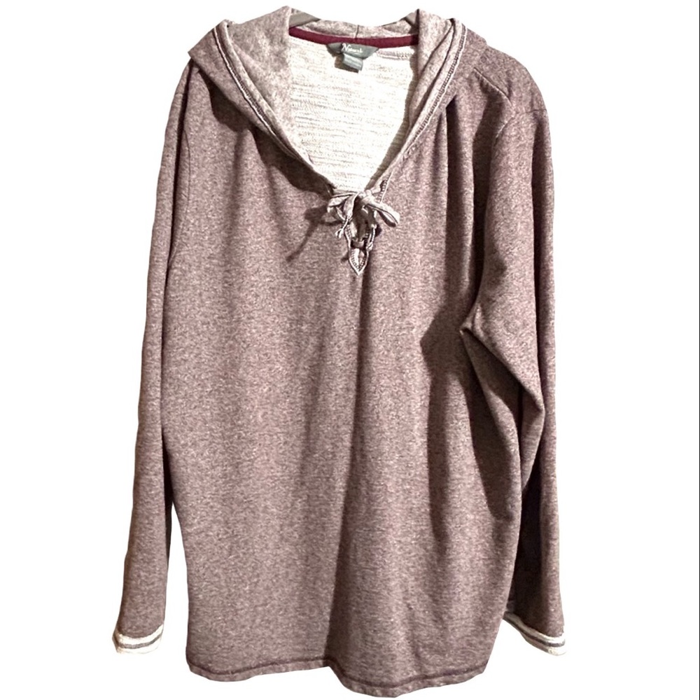 Natural Reflections Women’s Hoodie Tie Front Dusty Purple Size 3X